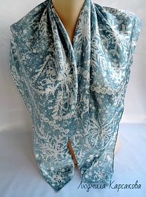 Silk shawl "Winter's tale"