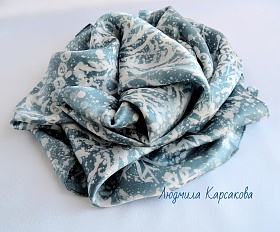 Silk shawl "Winter's tale"