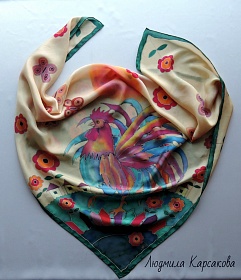 Silk shawl "Good morning"