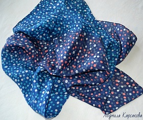 Silk shawl "Lovely peas"