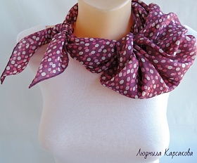 Silk shawl "Sweet pea"