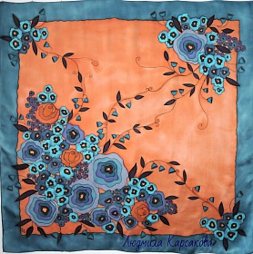 Silk shawl "Inspiration"