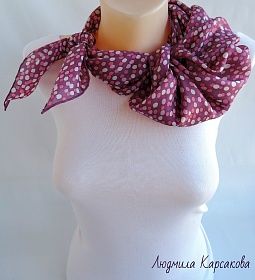 Silk shawl "Sweet pea"