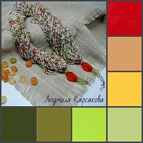 Beaded necklace "Montpensier candy"