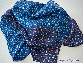 Silk shawl "Lovely peas"