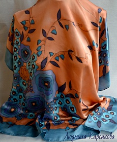 Silk shawl "Inspiration"