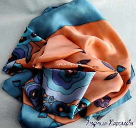 Silk shawl "Inspiration"