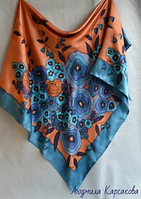 Silk shawl "Inspiration"