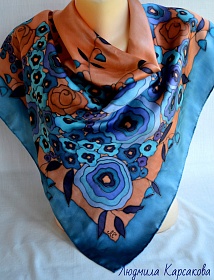 Silk shawl "Inspiration"