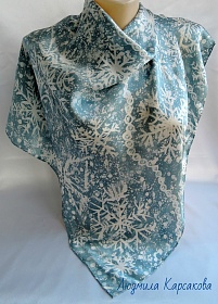 Silk shawl "Winter's tale"